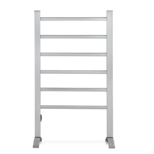 Devanti Electric Heated Towel Rail Rack | 6 Bars with Timer | Clothes Dry Warmer