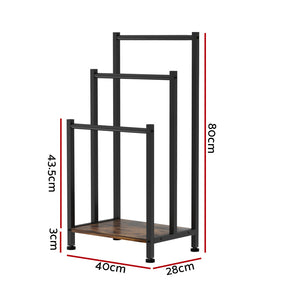 3 Tier Towel Rack Rail | Freestanding Holder | Bathroom Organizer | Laundry Drying Bar