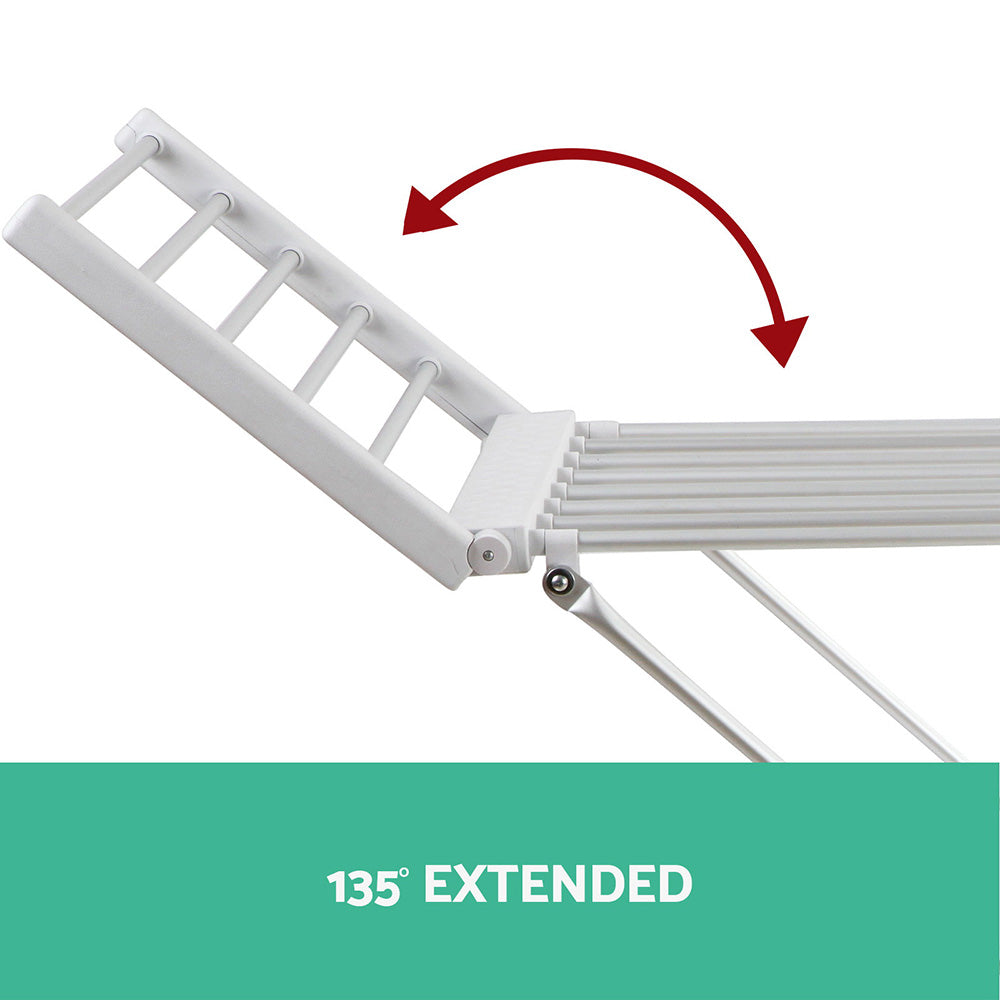 Devanti Electric Heated Towel Rail Rack | 18 Bars | Freestanding | Clothes Dry Warmer