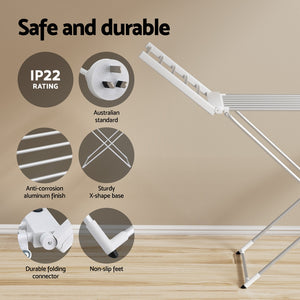 Devanti Heated Towel Rack | Foldable Electric | 24H Timer