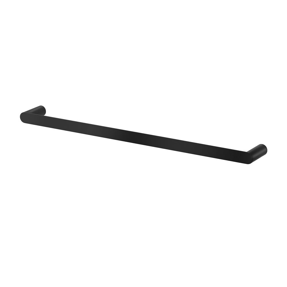 Towel Rail Rack Holder | Single 600mm | Wall Mounted | Stainless Steel | Black