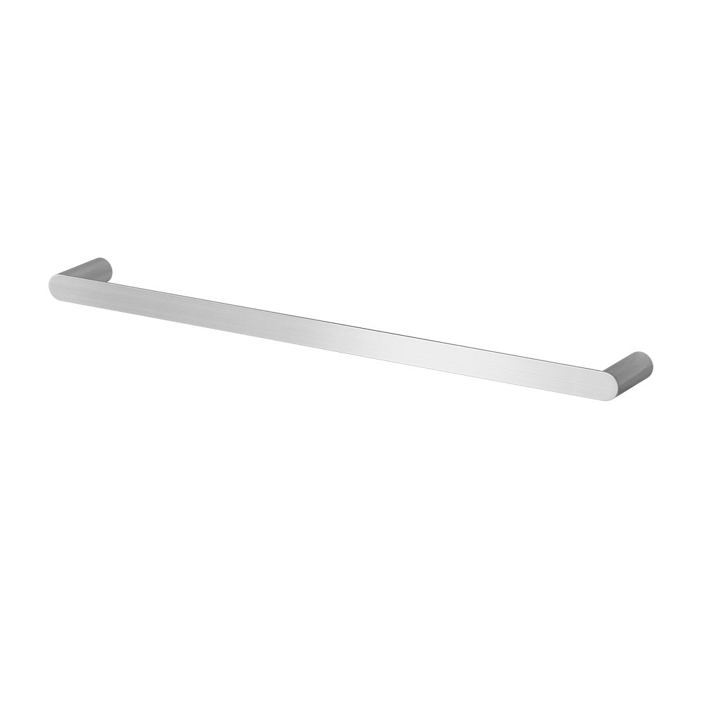 Towel Rail Rack Holder | Single 600mm | Wall Mounted | Stainless Steel | Silver