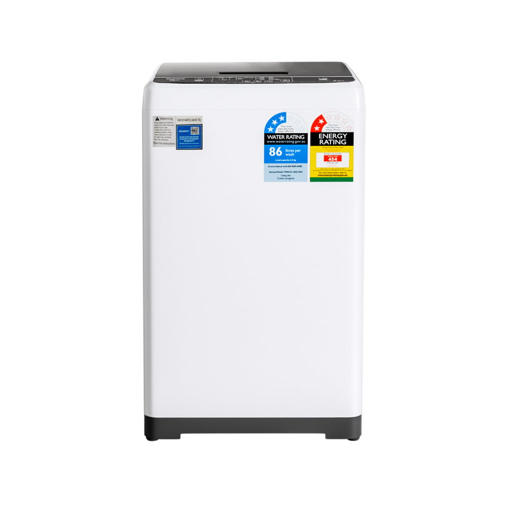 6kg Top Load Washing Machine | White | Compact Laundry Appliance