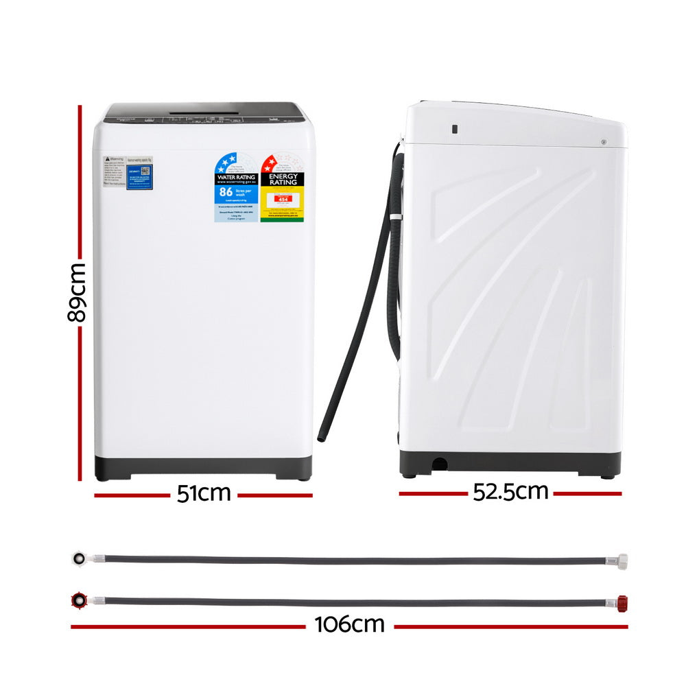 6kg Top Load Washing Machine | White | Compact Laundry Appliance