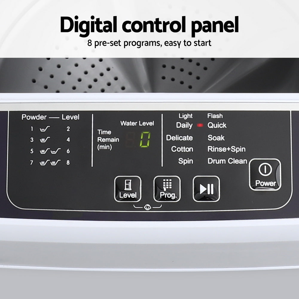 6kg Top Load Washing Machine | White | Compact Laundry Appliance