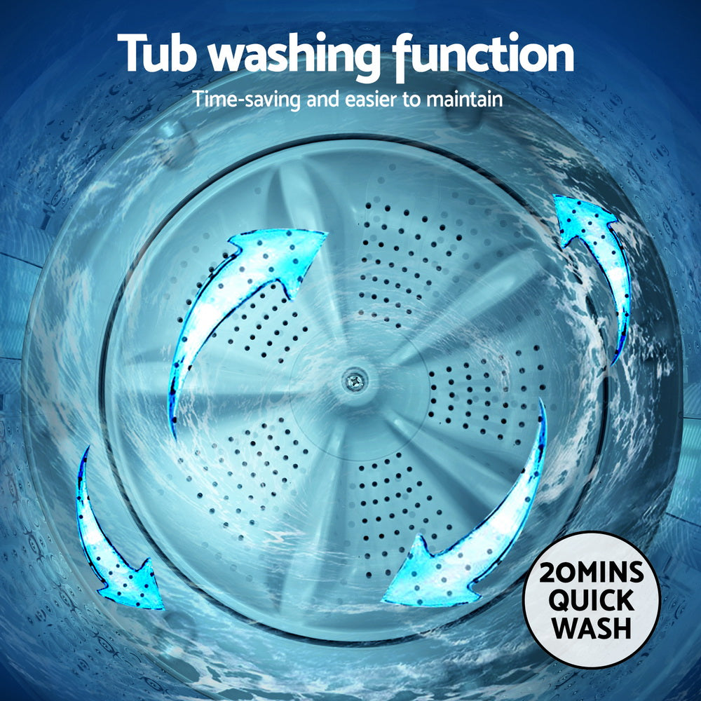 6kg Top Load Washing Machine | White | Compact Laundry Appliance