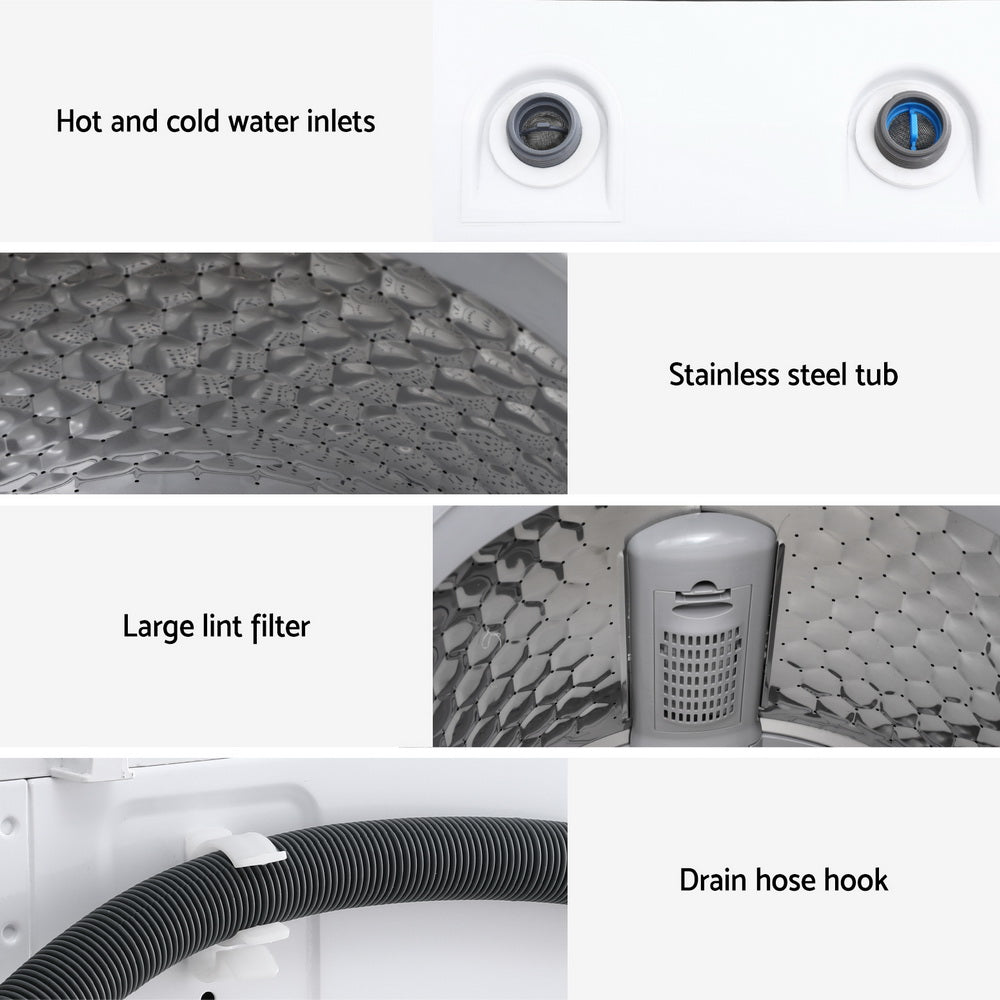 6kg Top Load Washing Machine | White | Compact Laundry Appliance