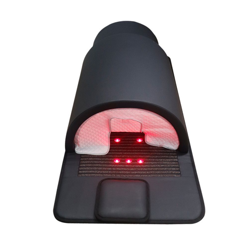 Professional Far Infrared Sauna Dome | 3-Zone Thermal Therapy | 256 Germanium Stones & 42 Red Light LEDs | Dual PEMF Therapy Mat