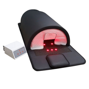 Professional Far Infrared Sauna Dome | 3-Zone Thermal Therapy | 256 Germanium Stones & 42 Red Light LEDs | Dual PEMF Therapy Mat