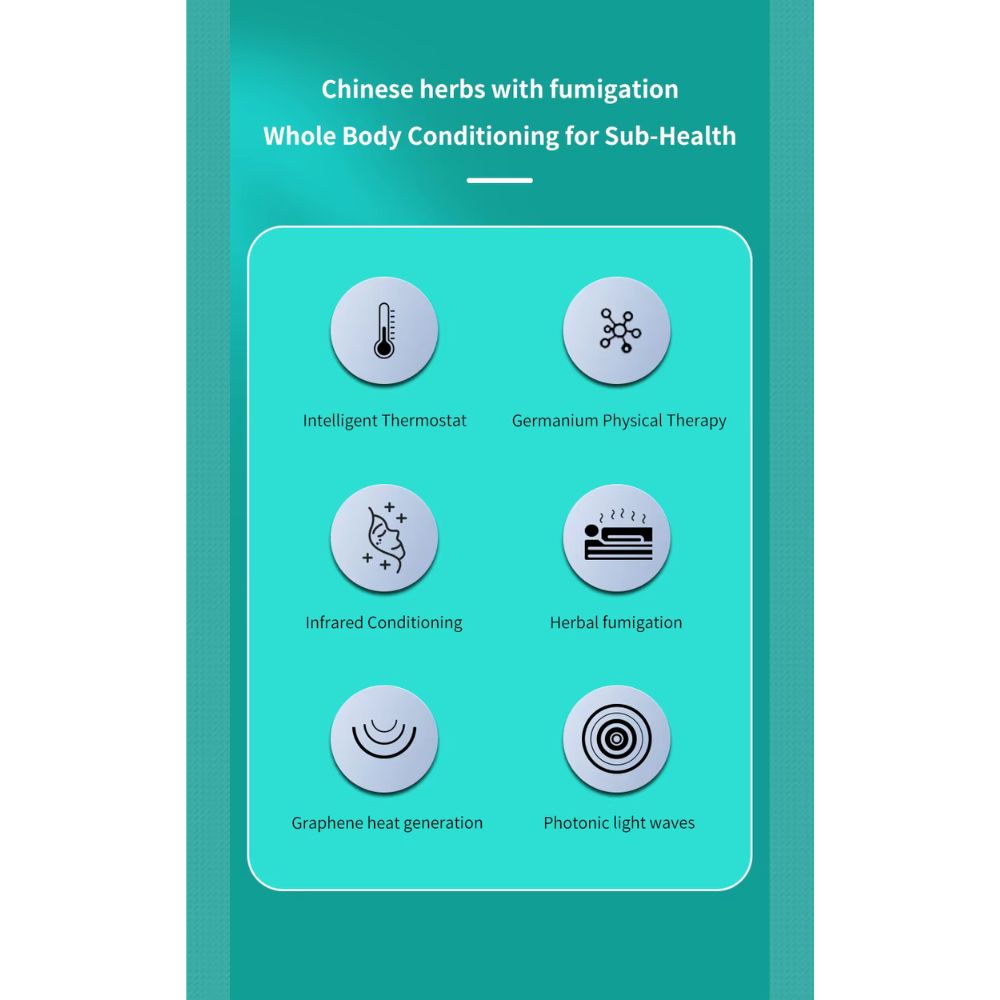 Professional Far Infrared Sauna Dome | 3-Zone Thermal Therapy | 256 Germanium Stones & 42 Red Light LEDs | Dual PEMF Therapy Mat