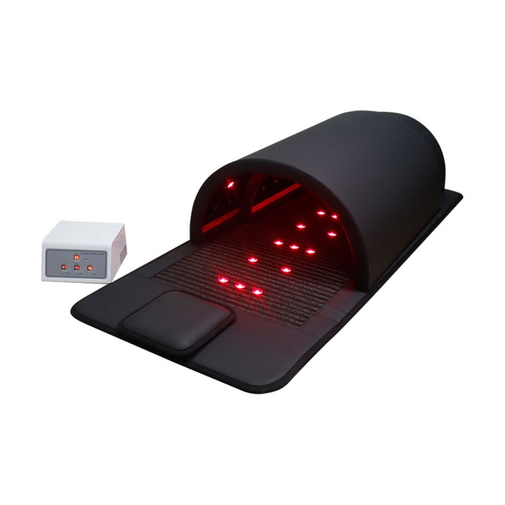 Professional Far Infrared Sauna Dome | 3-Zone Thermal Therapy | 256 Germanium Stones & 42 Red Light LEDs | Dual PEMF Therapy Mat