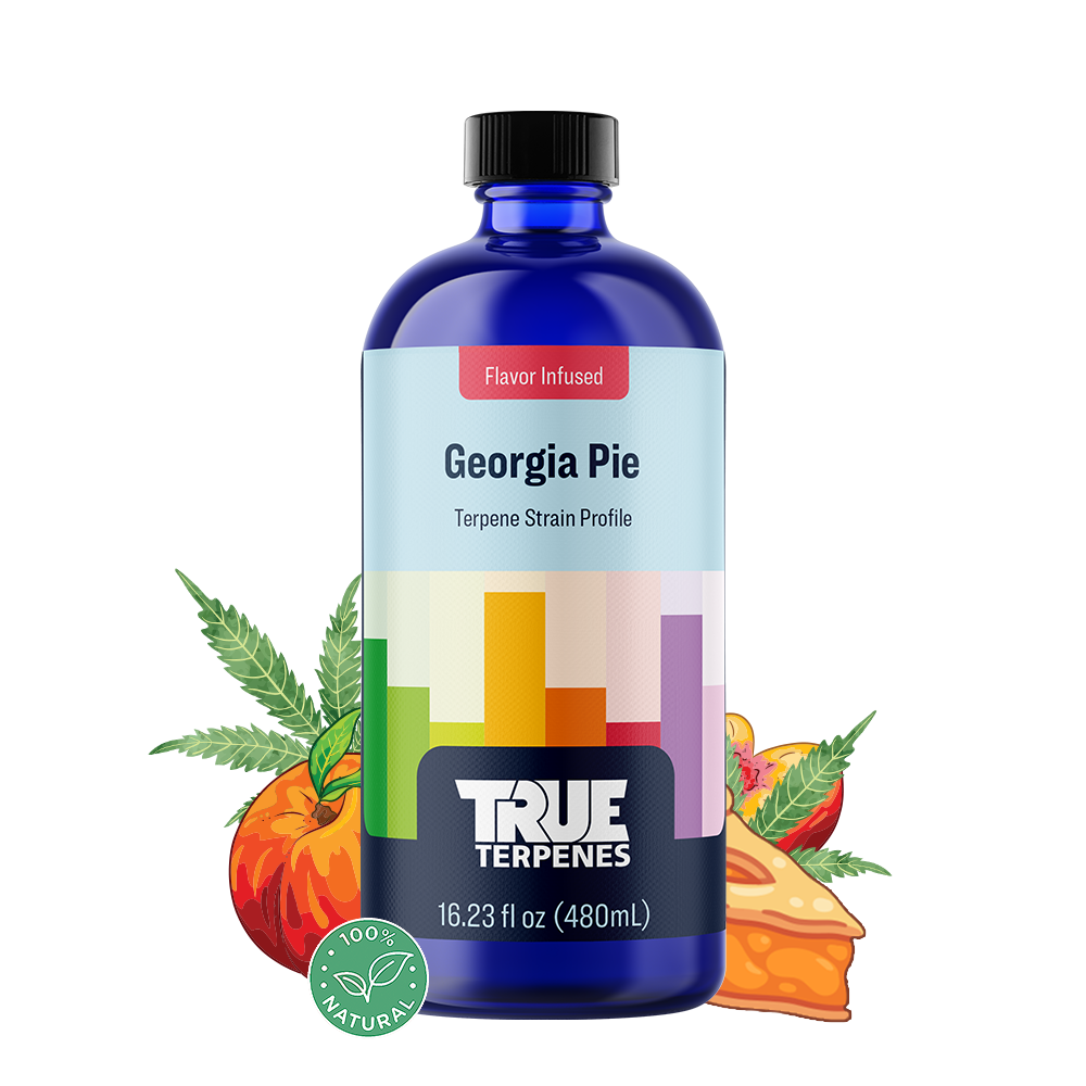 True Terpenes Georgia Pie 480mL | Industrial Hybrid Terpene with Baked Peach, Brown Sugar & Buttery