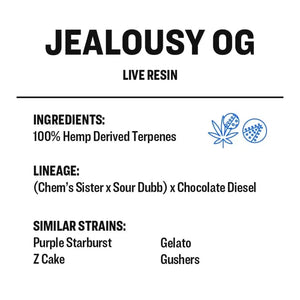 True Terpenes LIVE RESIN Jealousy OG 2mL | Premium Undiluted Terpene Extract