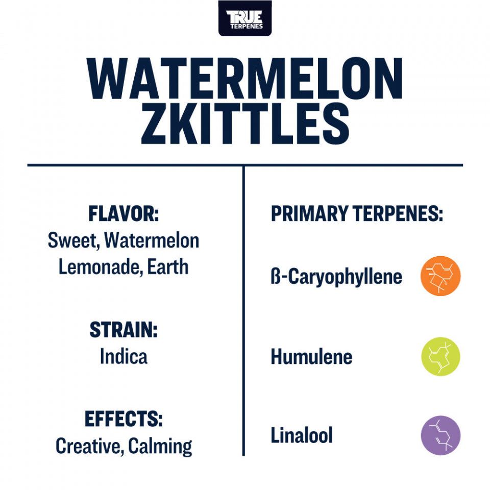 True Terpenes Watermelon Zkittles 30mL | Indica Terpene with Sweet Watermelon & Earthy Citrus for Creative Calm
