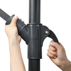3m Outdoor Umbrella | Cantilever | Beach Garden Patio | Black