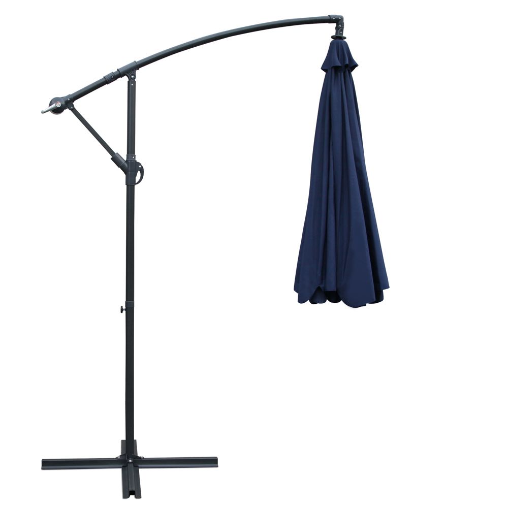 3m Outdoor Umbrella | Cantilever | Beach Garden Patio | Navy