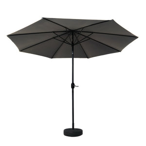 Outdoor Umbrella | 3m Base | Beach Pole | Garden Tilt | Sun Patio | UV | Charcoal