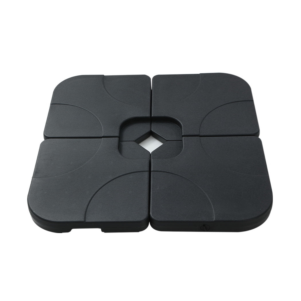 3m Outdoor Umbrella | w/Base | Cantilever Beach Roma | 360 Degree Tilt | Black