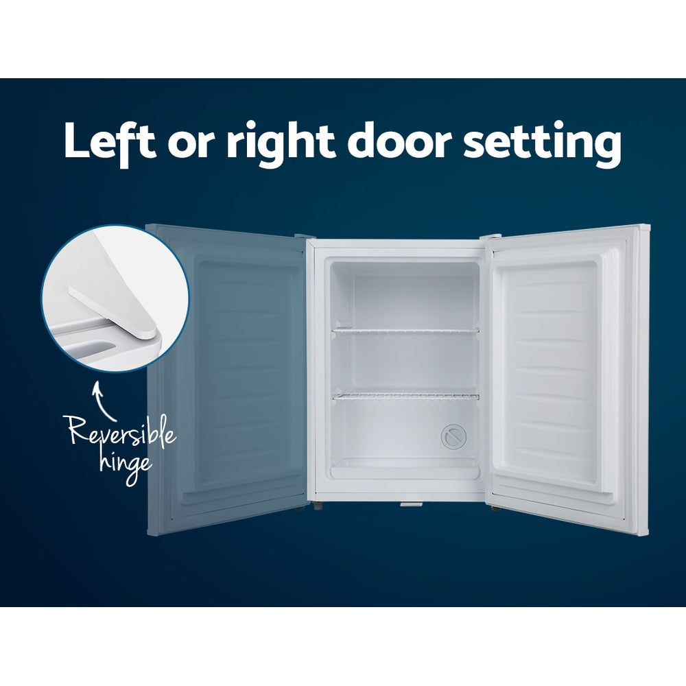 Devanti Upright Freezer | Portable Refrigerator | Home Office Mini Fridge | 60L