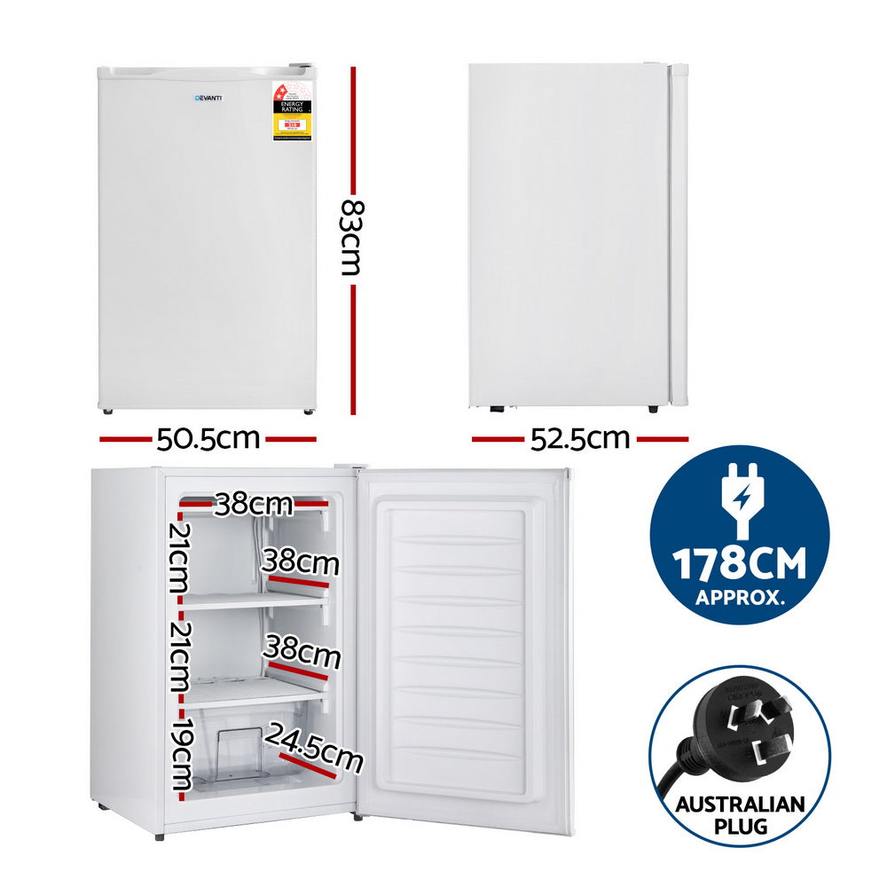 Upright Freezer Fridge | 81L | White