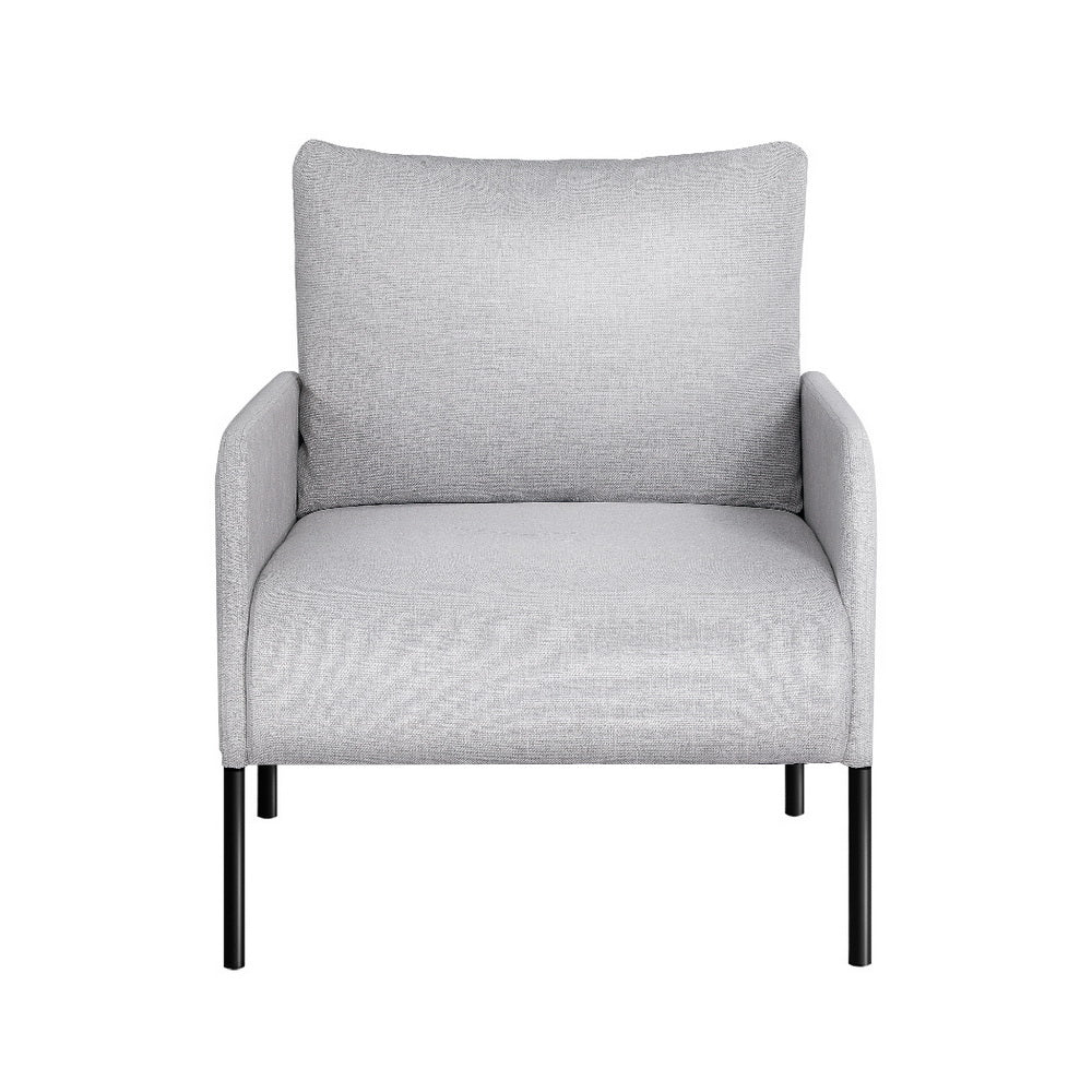 Armchair | Accent Chair | Pillow | Fabric | Grey