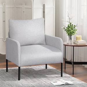 Armchair | Accent Chair | Pillow | Fabric | Grey