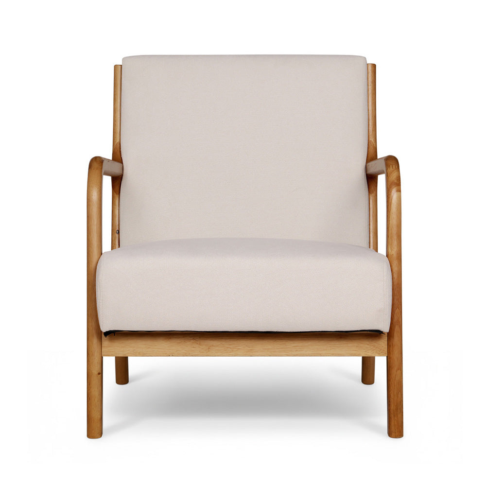 Armchairs Set 2pc | Faux Fabric | Beige