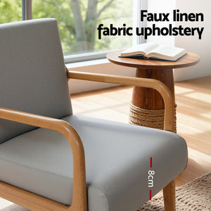 Armchair | Fabric Upholstery | Light Grey