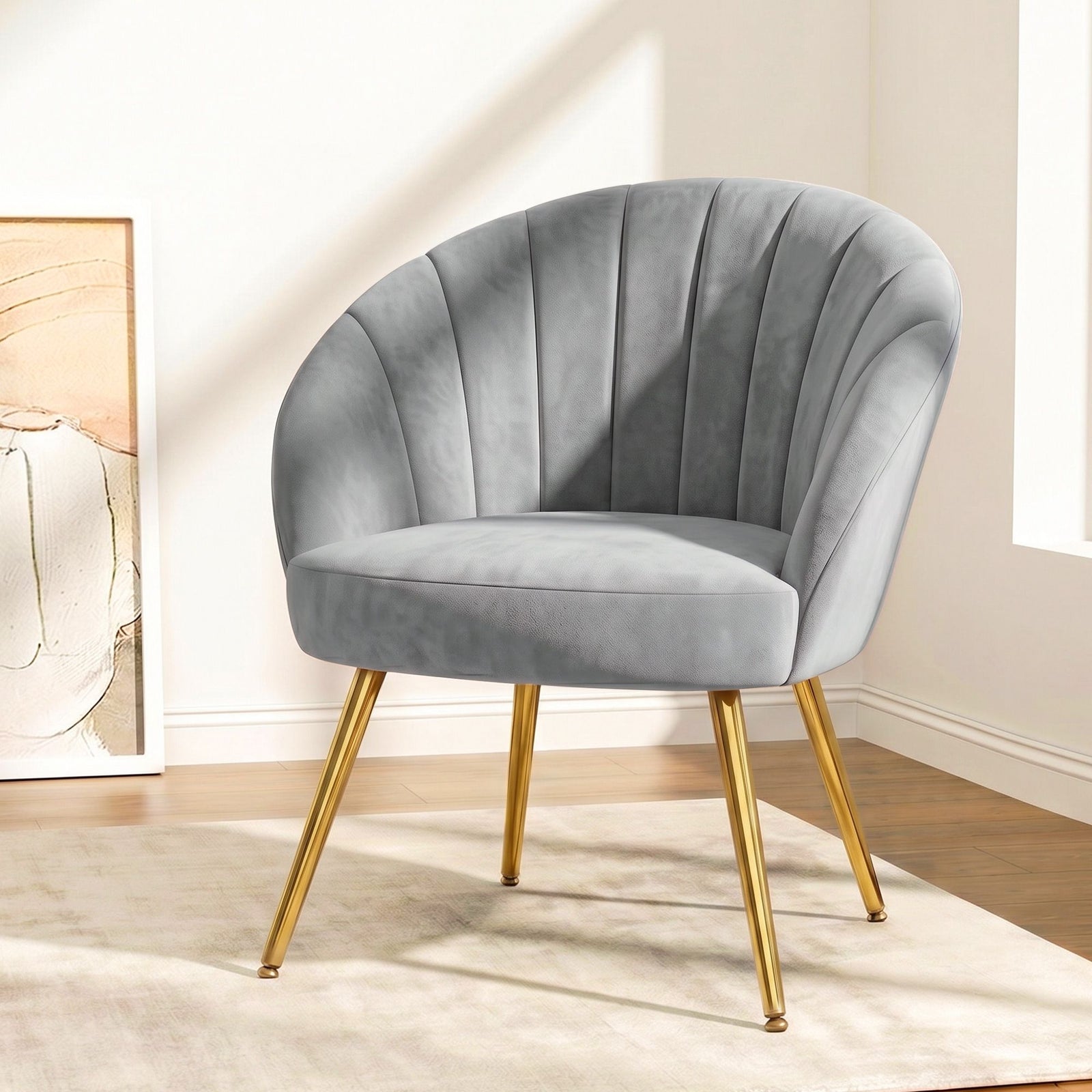 Grey Velvet Studio Styled Armchair