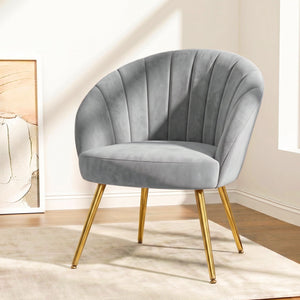 Grey Velvet Studio Styled Armchair
