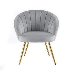 Grey Velvet Studio Styled Armchair