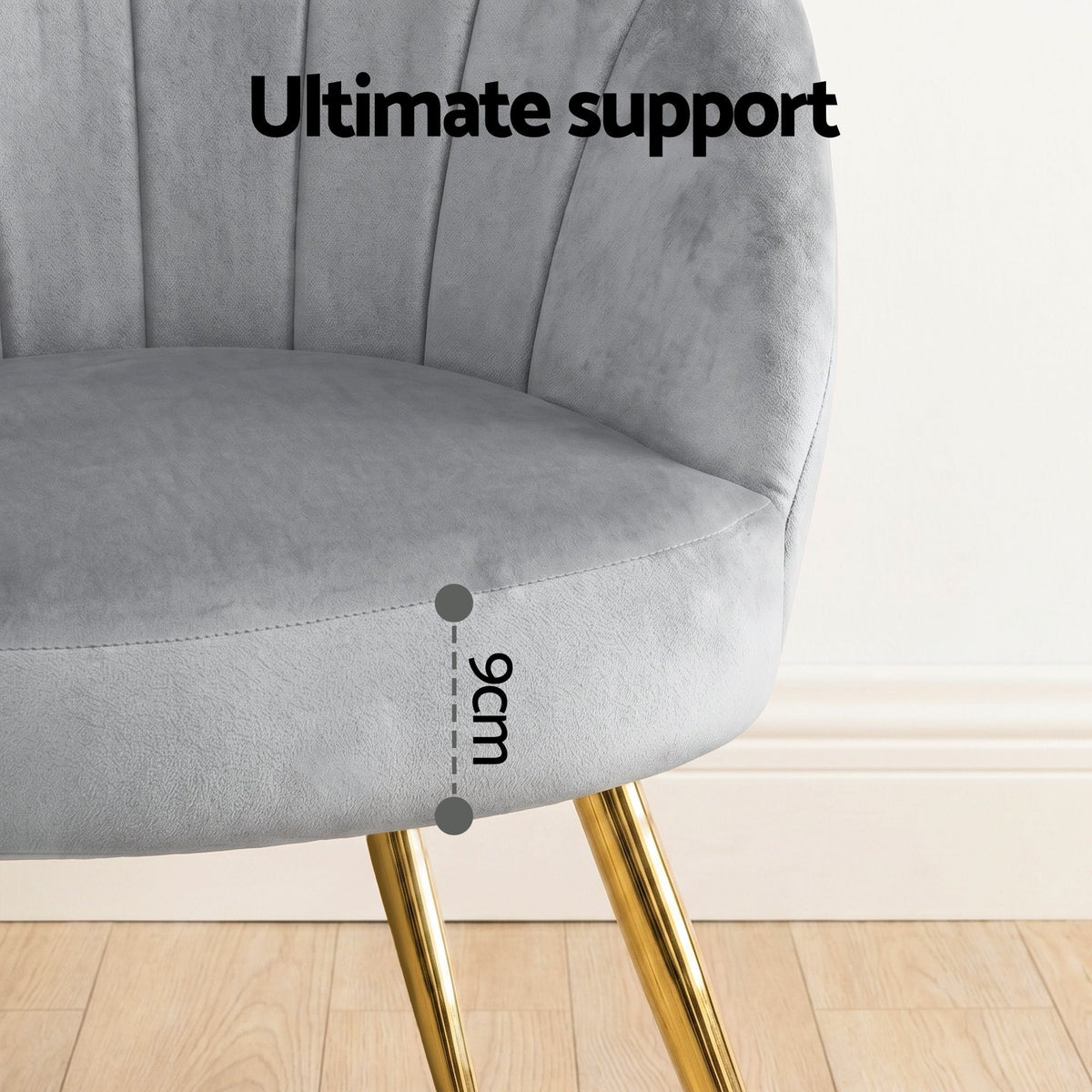 Grey Velvet Studio Styled Armchair