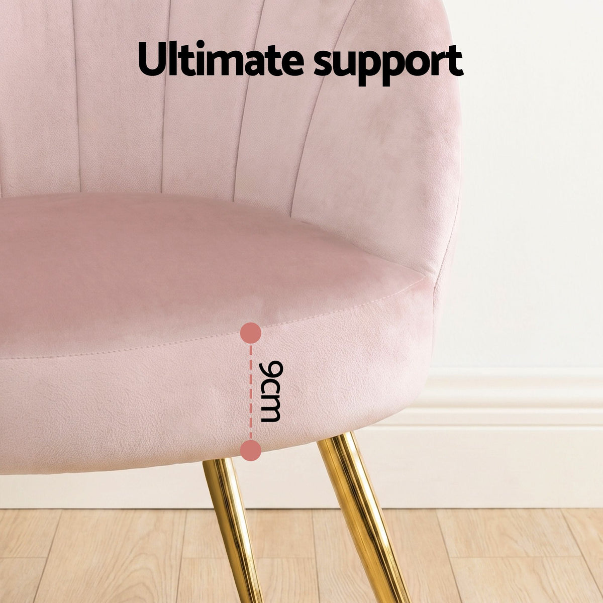 Pink Velvet Vintage Styled Arm Chair