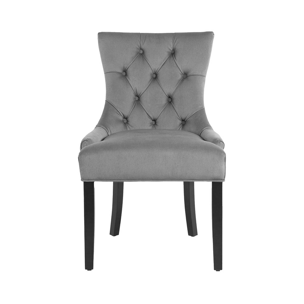 Artiss Dining Chairs | Set of 4 | Velvet | French Provincial | Grey