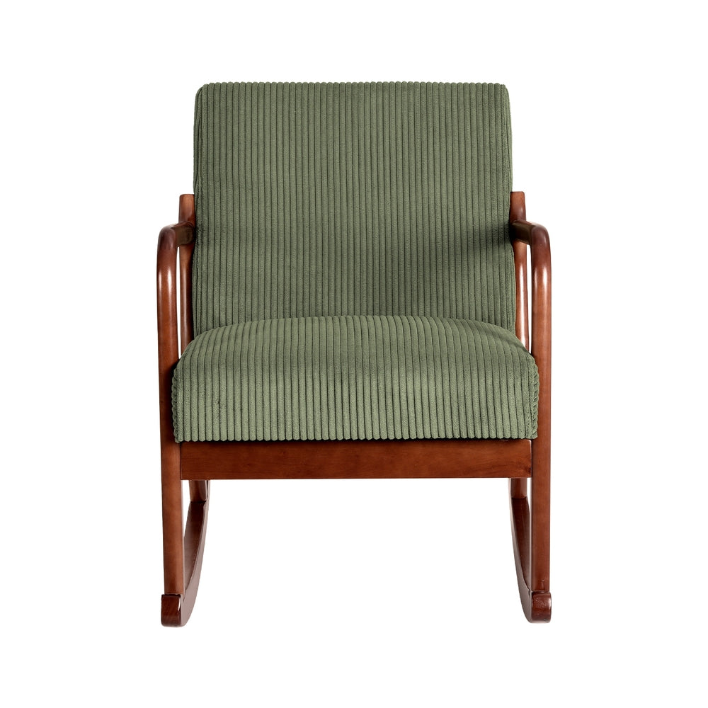 Artiss Rocking Armchair | Nursery Chair | Corduroy | Green