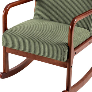 Artiss Rocking Armchair | Nursery Chair | Corduroy | Green