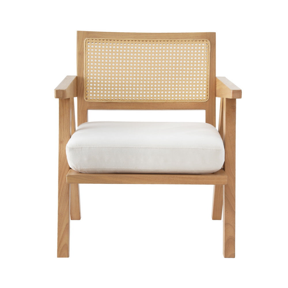Armchair | Accent Chair | Lounge Rattan | Velvet | Pine