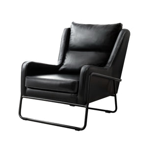 Armchair | Accent Chair | PU Leather | Wingback | Black