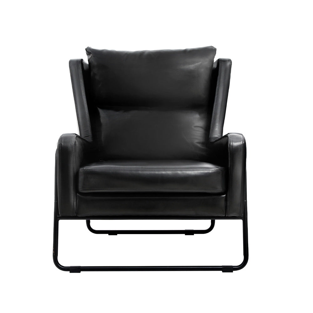 Armchair | Accent Chair | PU Leather | Wingback | Black