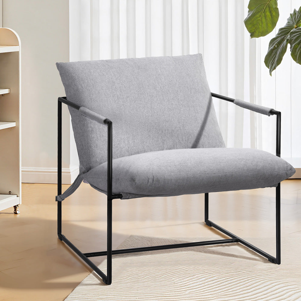 Artiss Armchair | Sling Lounge Chair | Grey