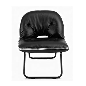 Foldable Chair | 2-in-1 Portable Armchair Lounger | Black