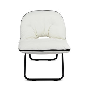 Portable Foldable Armchair | 2-in-1 Lounge Chair | White