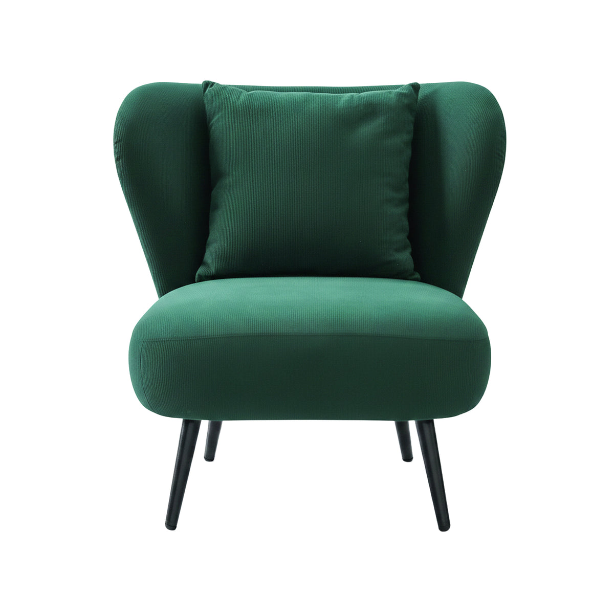 Accent Armchair | Corduroy Velvet Lounge Chair | Green