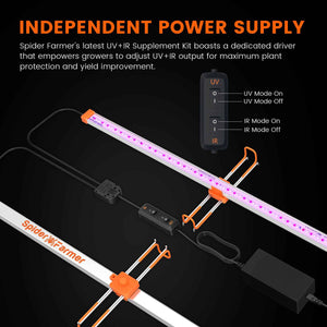 UV + IR LED Grow Light Bars | 40 Watt | Set Of 2 | Spider Farmer