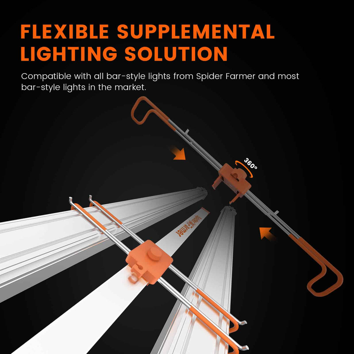 UV + IR LED Grow Light Bars | 40 Watt | Set Of 2 | Spider Farmer