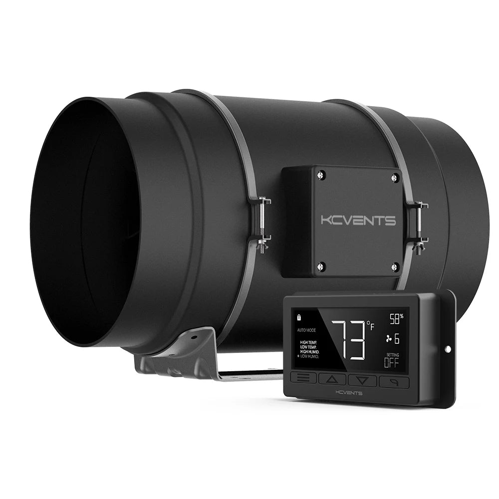 8 Inch Inline Fan With Digital Humidity + Temperature Control | Professional Series