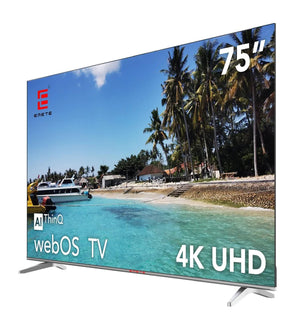 EMETE Smart TV | 75" Frameless UHD | WebOS | Slim Bezel