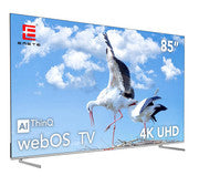 EMETE Smart TV | 85" Frameless UHD | WebOS | Large Screen