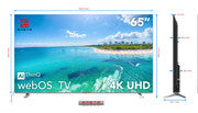 EMETE Smart TV | 65" Frameless UHD | WebOS | 4K Resolution