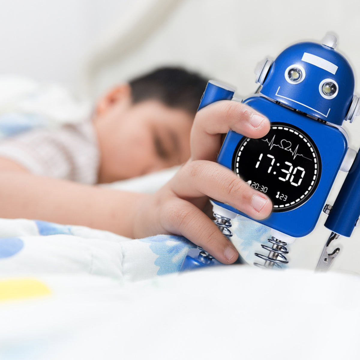 Laser Robot Alarm Clock | For Kids | Blue